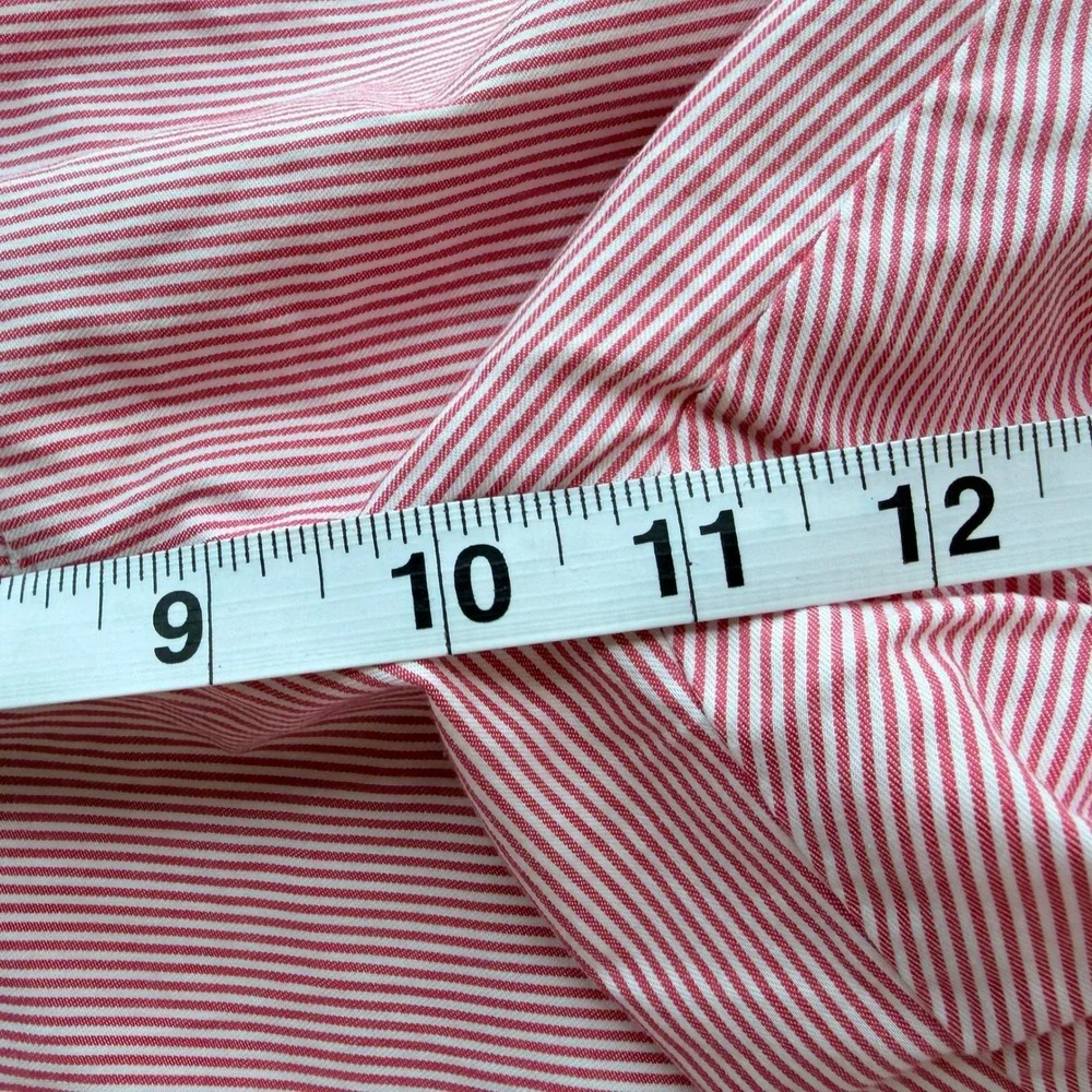 Peter Millar Seersucker Shorts Size 35 Pink/Red White Striped Flat Front Mens